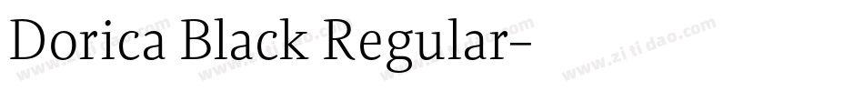 Dorica Black Regular字体转换